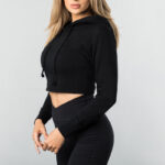 Crop Hoodie long Sleeve sweatshirt