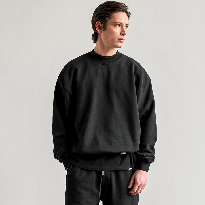 sweatshirt-crew-blk-s Classic Black Sweatshirt