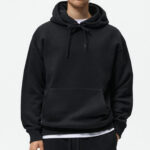 Black Blank Pullover Hoodie